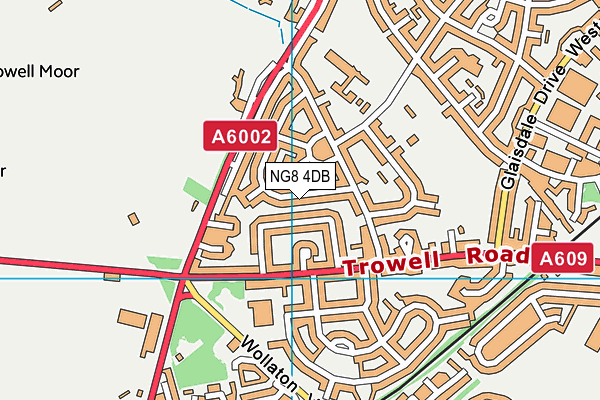 NG8 4DB map - OS VectorMap District (Ordnance Survey)