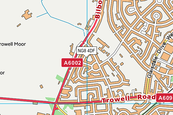 NG8 4DF map - OS VectorMap District (Ordnance Survey)