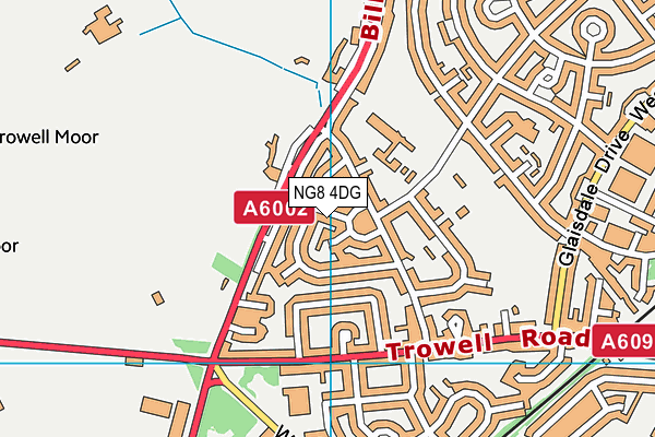 NG8 4DG map - OS VectorMap District (Ordnance Survey)