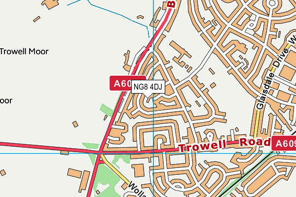 NG8 4DJ map - OS VectorMap District (Ordnance Survey)