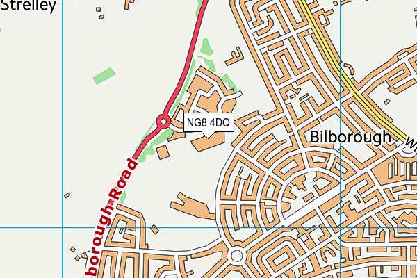 Bilborough College map (NG8 4DQ) - OS VectorMap District (Ordnance Survey)
