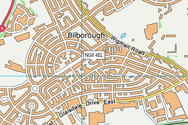 NG8 4EL map - OS VectorMap District (Ordnance Survey)