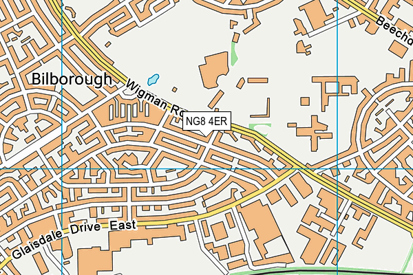 NG8 4ER map - OS VectorMap District (Ordnance Survey)