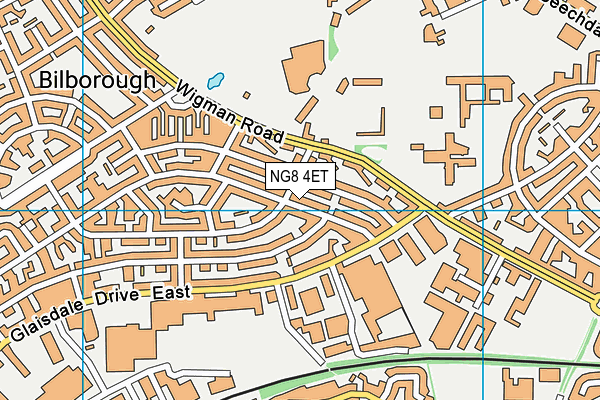 NG8 4ET map - OS VectorMap District (Ordnance Survey)