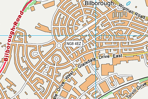 NG8 4EZ map - OS VectorMap District (Ordnance Survey)