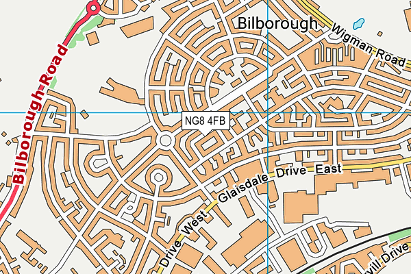 NG8 4FB map - OS VectorMap District (Ordnance Survey)