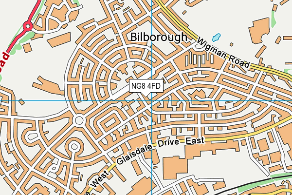 NG8 4FD map - OS VectorMap District (Ordnance Survey)