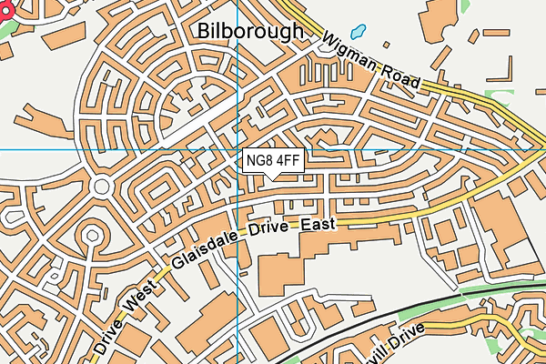 NG8 4FF map - OS VectorMap District (Ordnance Survey)