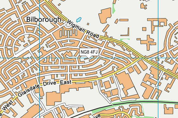 NG8 4FJ map - OS VectorMap District (Ordnance Survey)