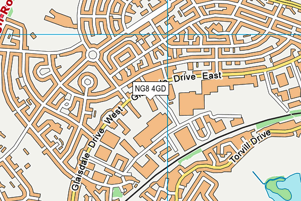 NG8 4GD map - OS VectorMap District (Ordnance Survey)