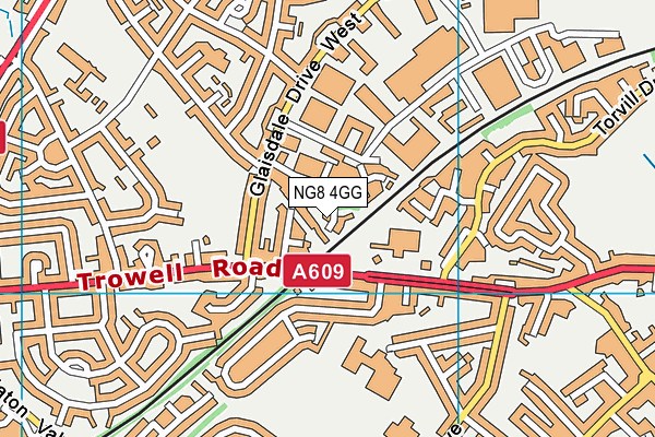 NG8 4GG map - OS VectorMap District (Ordnance Survey)