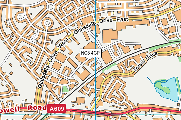 NG8 4GP map - OS VectorMap District (Ordnance Survey)