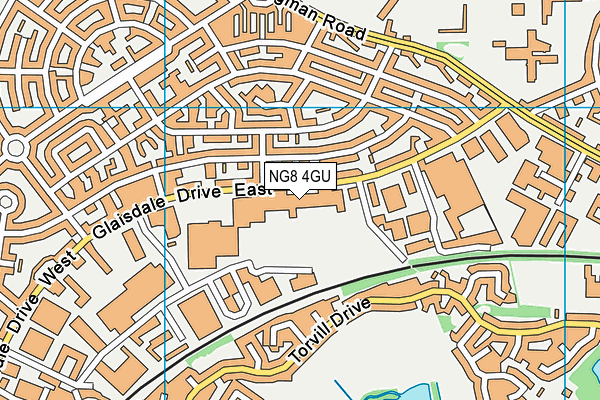 NG8 4GU map - OS VectorMap District (Ordnance Survey)