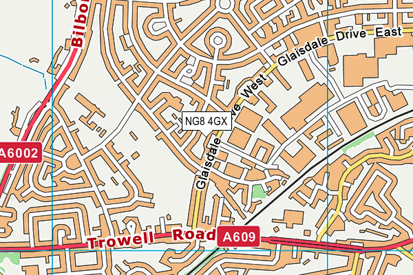 NG8 4GX map - OS VectorMap District (Ordnance Survey)