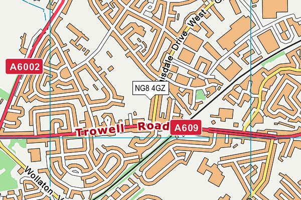 NG8 4GZ map - OS VectorMap District (Ordnance Survey)