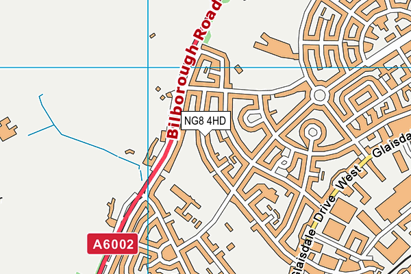 NG8 4HD map - OS VectorMap District (Ordnance Survey)