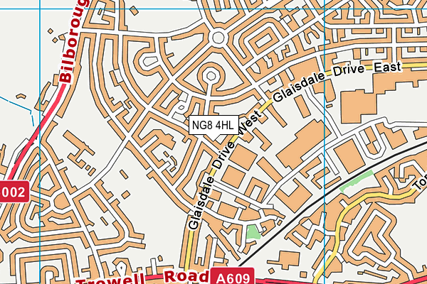 NG8 4HL map - OS VectorMap District (Ordnance Survey)