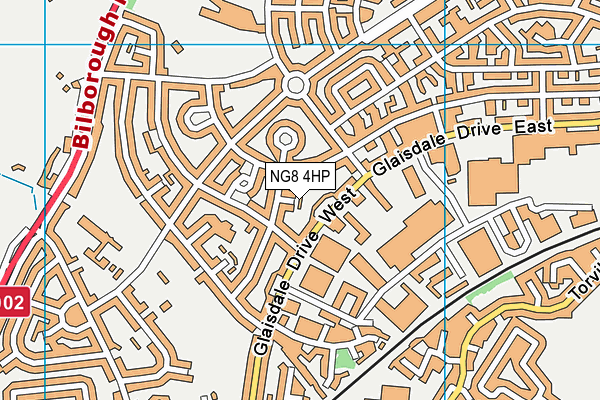 NG8 4HP map - OS VectorMap District (Ordnance Survey)