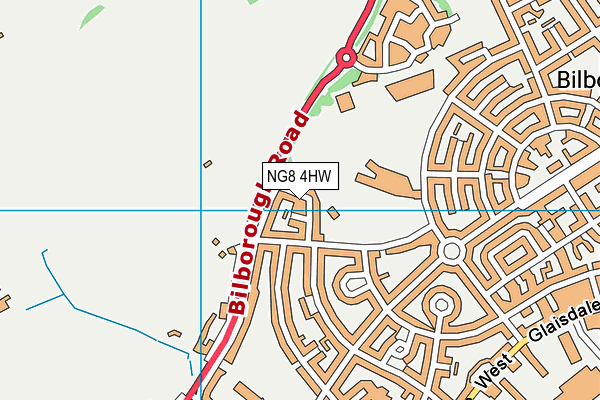 NG8 4HW map - OS VectorMap District (Ordnance Survey)