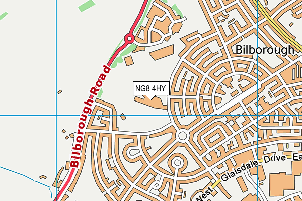 Nottingham University Samworth Academy map (NG8 4HY) - OS VectorMap District (Ordnance Survey)
