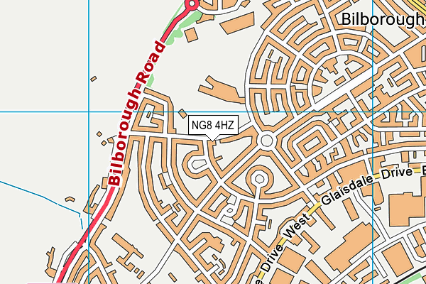 NG8 4HZ map - OS VectorMap District (Ordnance Survey)