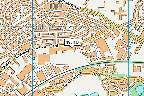 NG8 4JJ map - OS VectorMap District (Ordnance Survey)