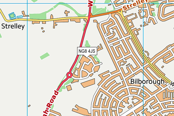 NG8 4JS map - OS VectorMap District (Ordnance Survey)