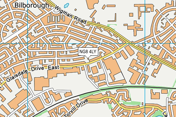 NG8 4LY map - OS VectorMap District (Ordnance Survey)