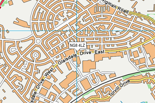 NG8 4LZ map - OS VectorMap District (Ordnance Survey)