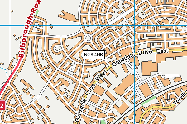 NG8 4NB map - OS VectorMap District (Ordnance Survey)