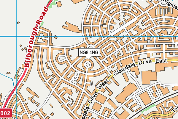 NG8 4NG map - OS VectorMap District (Ordnance Survey)