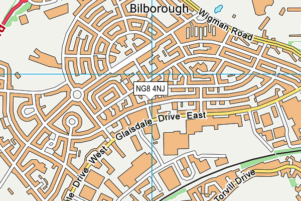 NG8 4NJ map - OS VectorMap District (Ordnance Survey)
