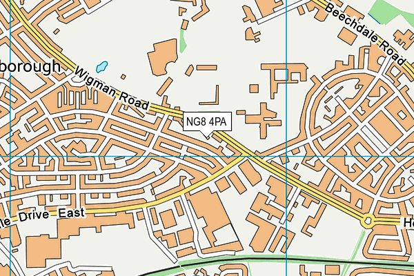NG8 4PA map - OS VectorMap District (Ordnance Survey)