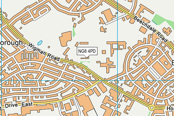 Glenbrook Spencer Academy map (NG8 4PD) - OS VectorMap District (Ordnance Survey)