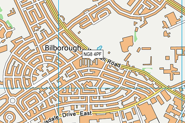 NG8 4PF map - OS VectorMap District (Ordnance Survey)