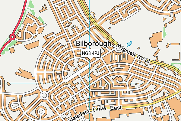 NG8 4PJ map - OS VectorMap District (Ordnance Survey)