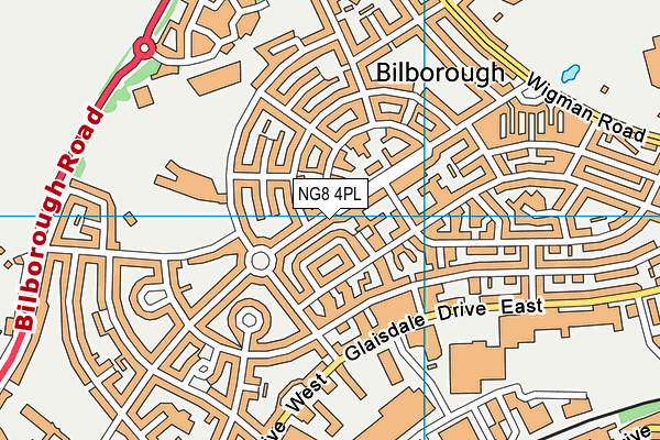 NG8 4PL map - OS VectorMap District (Ordnance Survey)