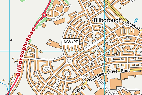 NG8 4PT map - OS VectorMap District (Ordnance Survey)