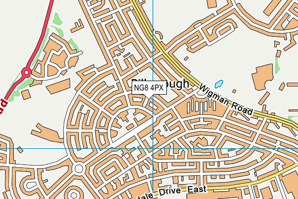 NG8 4PX map - OS VectorMap District (Ordnance Survey)