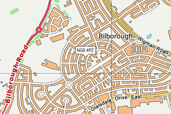 NG8 4PZ map - OS VectorMap District (Ordnance Survey)