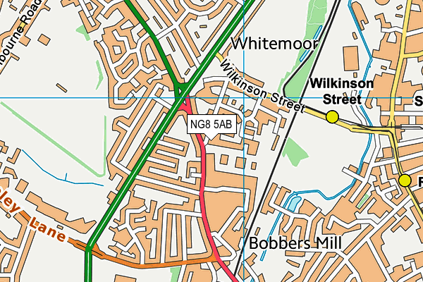 NG8 5AB map - OS VectorMap District (Ordnance Survey)