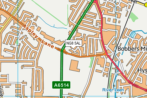 NG8 5AL map - OS VectorMap District (Ordnance Survey)