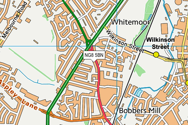 NG8 5BN map - OS VectorMap District (Ordnance Survey)