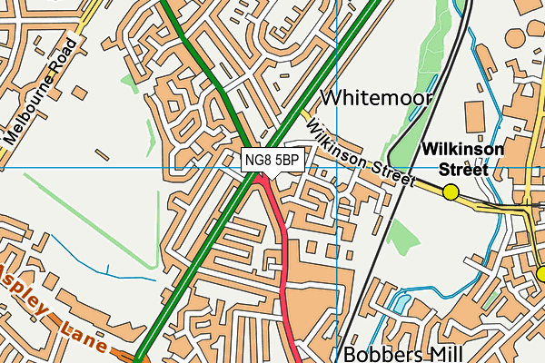 NG8 5BP map - OS VectorMap District (Ordnance Survey)