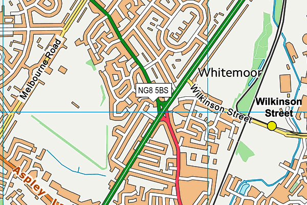 NG8 5BS map - OS VectorMap District (Ordnance Survey)