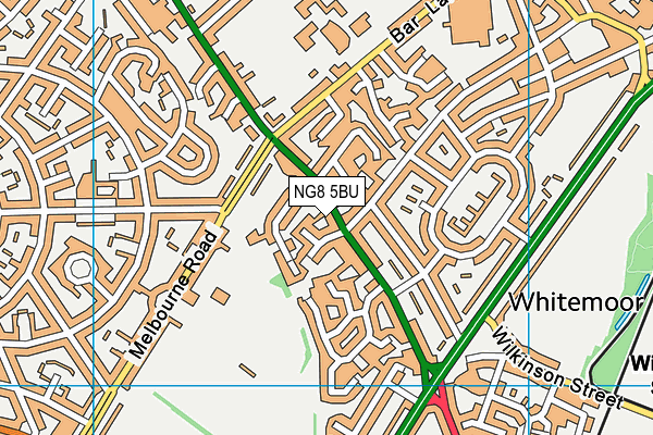 NG8 5BU map - OS VectorMap District (Ordnance Survey)