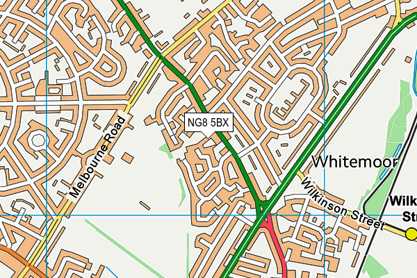 NG8 5BX map - OS VectorMap District (Ordnance Survey)