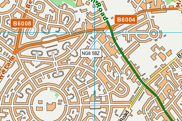 NG8 5BZ map - OS VectorMap District (Ordnance Survey)