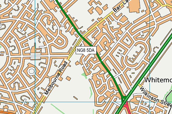 NG8 5DA map - OS VectorMap District (Ordnance Survey)