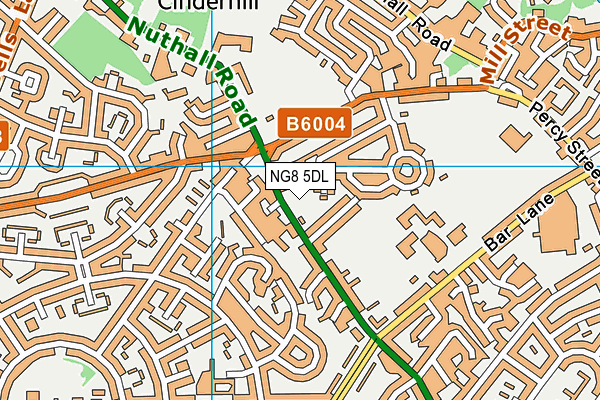 NG8 5DL map - OS VectorMap District (Ordnance Survey)